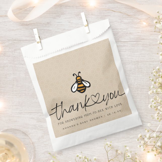 Sachets En Papier Baby shower moderne Maman-to-bee (Coupé)