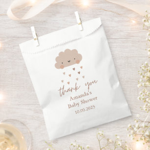 Sachets En Papier Baby shower nuage de pluie Boho mûre