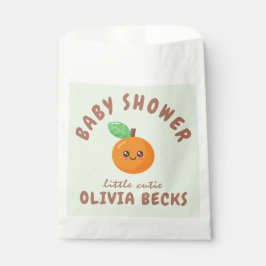 Sachets En Papier Baby shower orange de Little Cutie