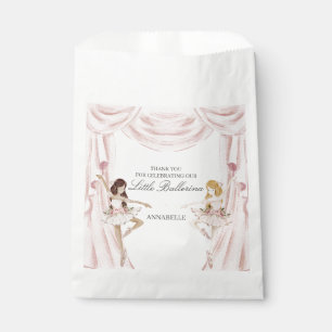 Sachets En Papier Baby shower ou anniversaire rose Little Ballerina