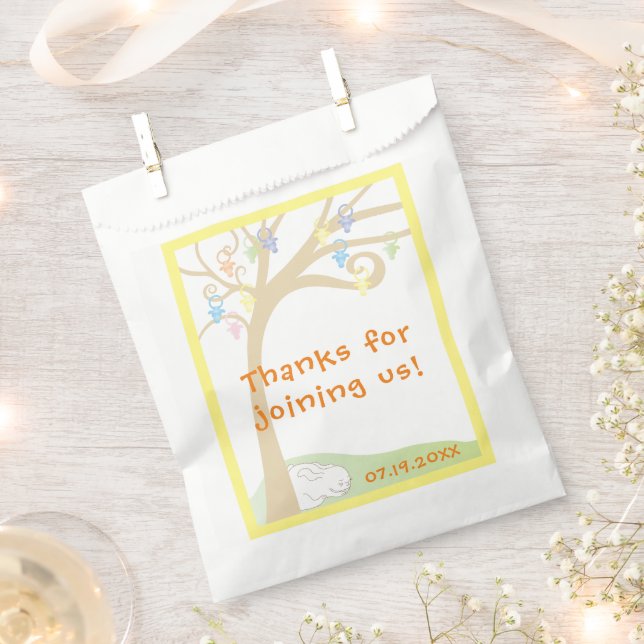 Sachets En Papier Baby shower, Paci Bunny (Coupé)