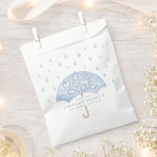 Sachets En Papier Baby shower parapluie bleu