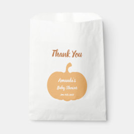 Sachets En Papier Baby shower Pastel Citrouille d'automne