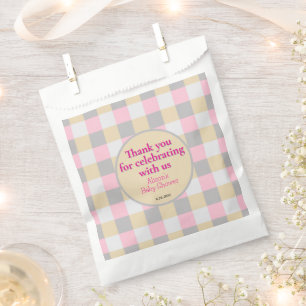 Sachets En Papier Baby shower Pastel Plaid