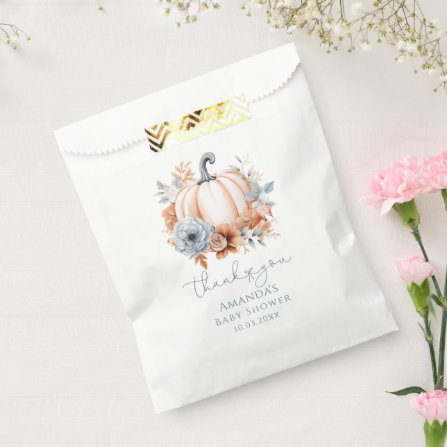 Sachets En Papier Baby shower petit garçon Citrouille (Scellé)