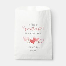 Sachets En Papier Baby shower Saint Valentin Little Sweetheart Heart