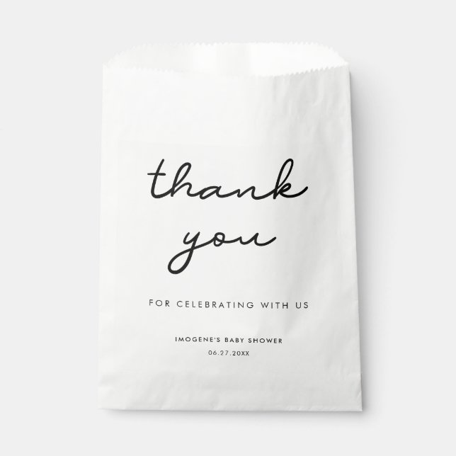 Sachets En Papier Baby shower simple (Devant)