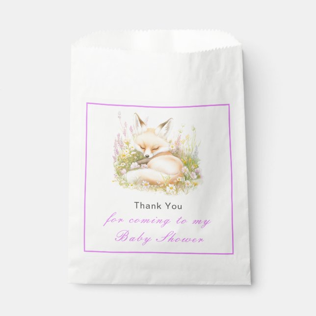 Sachets En Papier Baby shower Spring Fox (Devant)