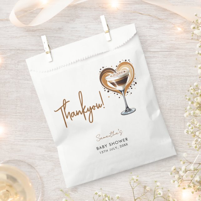 Sachets En Papier Baby shower Tini One Espresso Martini (Coupé)
