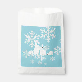 Sachets En Papier Baby shower Twin Polar Bears