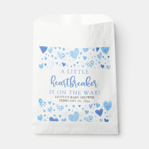 Sachets En Papier Baby shower Valentine Blue Little Heartbreaker
