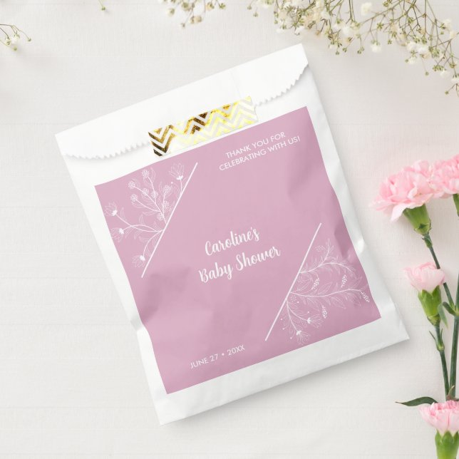 Sachets En Papier Baby shower Vintage rose (Scellé)