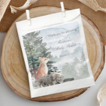 Baby shower Watercolor Woodland Forest Fox