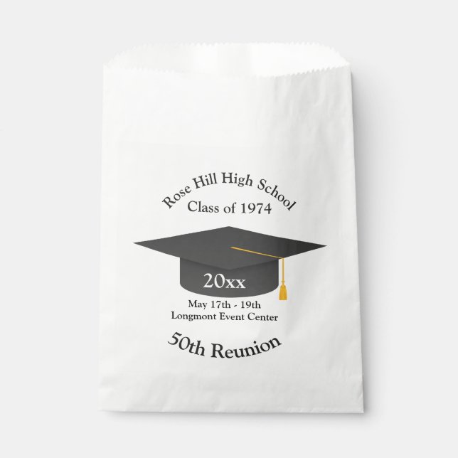 Sachets En Papier Bac de fin d'études Classe personnalisée Réunion F (Devant)