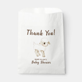 Sachets En Papier Baguette de Baby shower de fête de l'agneau rustiq