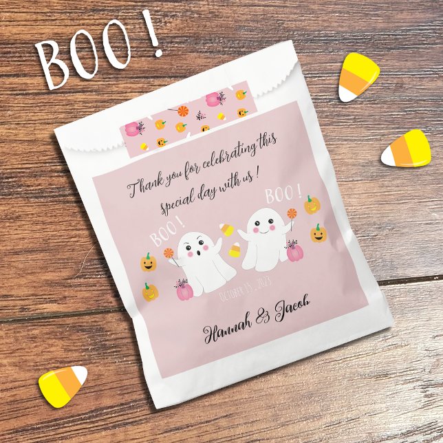 Sachets En Papier Baguette Halloween Ghost Twin Baby shower Favorise (Créateur téléchargé)