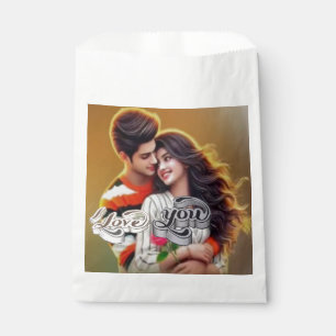Sachets En Papier Baguettes couleur Digital 3D Design Blanc Favorise