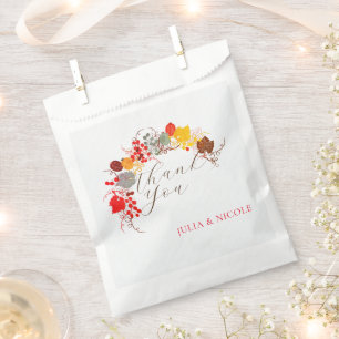 Sachets En Papier Baiser Français Raisin Fleurs Mariage Baies Sucrée