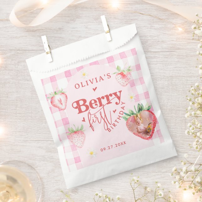 Sachets En Papier Baisy mignonne fraise première photo Briquet (Coupé)