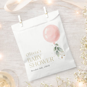 Sachets En Papier Balcon rose, Eucalyptus, Verdure, Baby shower