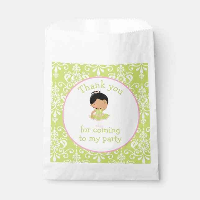 Sachets En Papier Ballerina afro-américaine mignonne 'Je suis allé à (Devant)