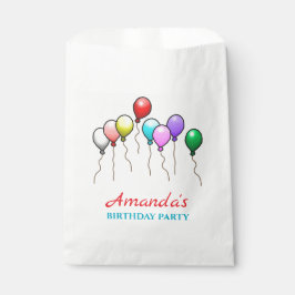 Sachets En Papier Ballons d'anniversaire colorés