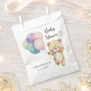 Sachets En Papier Ballons d'ours en peluche - Baby shower