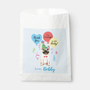 Sachets En Papier Balloons de fête d'anniversaire Français Bulldog F