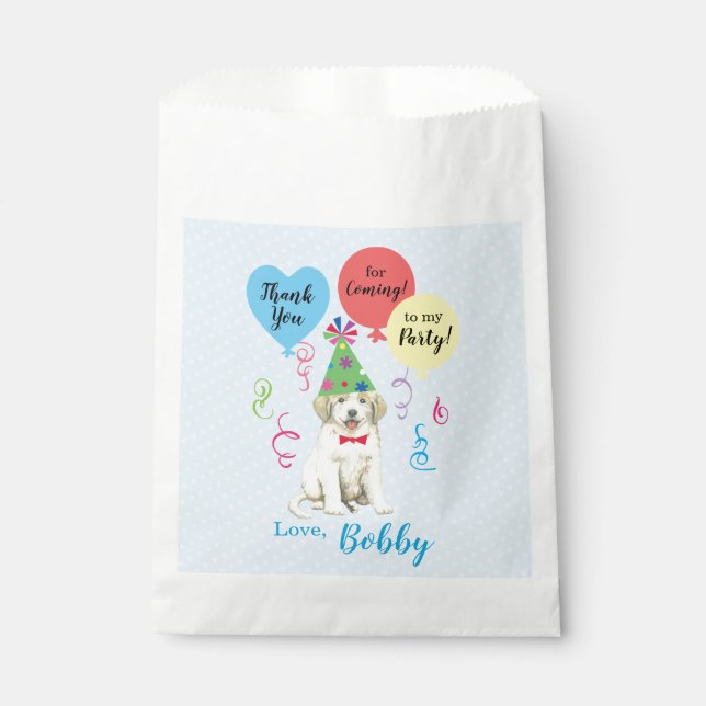 Sachets En Papier Balloons de fête d'anniversaire Great Pyrenees Fav (Devant)