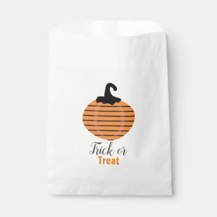 Sachets En Papier Bandes Citrouilles géométriques d'Halloween