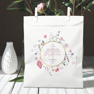 Sachets En Papier Baptême fleur sauvage