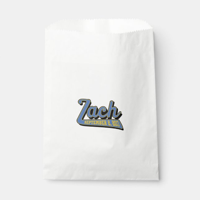 Sachets En Papier bar mitzvah de zach (Devant)