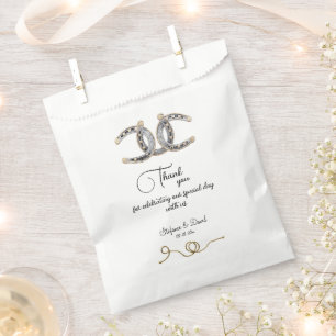 Sachets En Papier Barnwood Country Lace Horseshoe Mariage