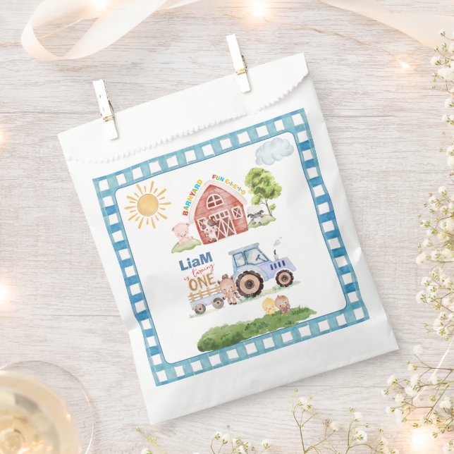 Sachets En Papier Barnyard Fun 1st Birthday (Coupé)