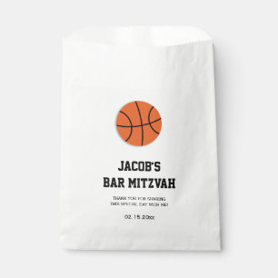 Sachets En Papier Barre Mitzvah de basket-ball personnalisé
