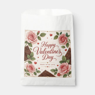 Sachets En Papier Barres de chocolat Roses roses Saint-Valentin