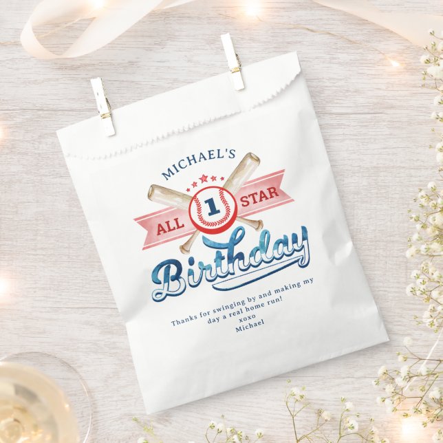 Sachets En Papier Baseball Anniversaire Merci Fête Favoriser Sac (Coupé)