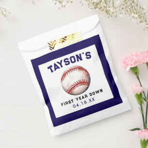 Sachets En Papier Baseball première année bas 1er anniversaire