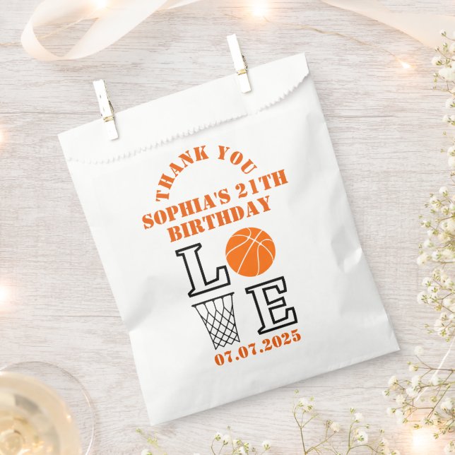 Sachets En Papier Basketball Hoops, Basketball Player Birthday Gift (Coupé)
