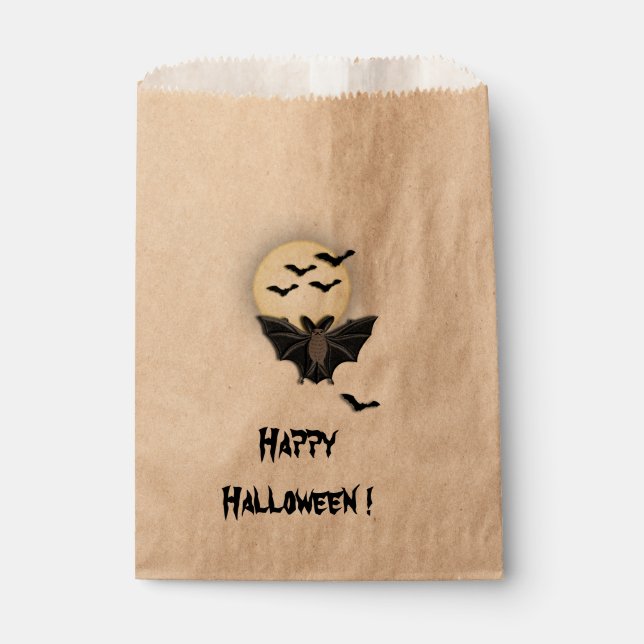 Sachets En Papier Bat halloween (Devant)