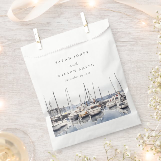 Sachets En Papier Bateaux côtiers en boue à Harbour Mariage (Coupé)
