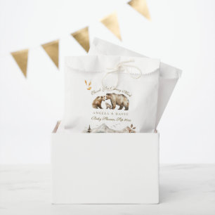 Sachets En Papier Bear Adventure Fall Mountain Neutral Baby shower