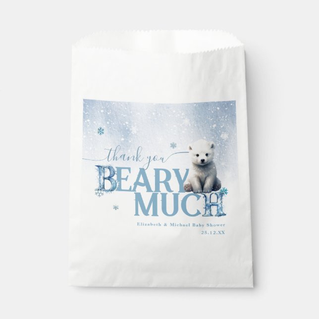 Sachets En Papier Bearly Wait Polar Bear Winter Modern (Devant)