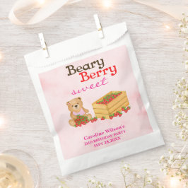 Sachets En Papier Beary Berry Sweet Strawberry Cub Fille Anniversair