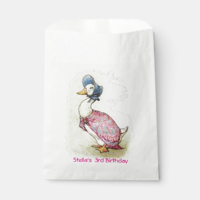Sachets En Papier Beatrix Potter, Jemima Puddle Duck, (Devant)