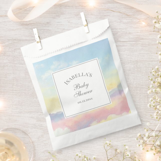 Sachets En Papier Beau ciel et nuages Nuage Neuf Baby shower (Coupé)