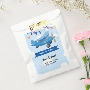 Sachets En Papier Bébé à bord ! Baby shower d'avion