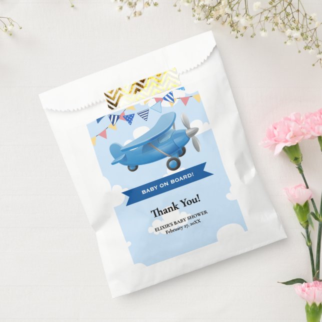 Sachets En Papier Bébé à bord ! Baby shower d'avion (Scellé)