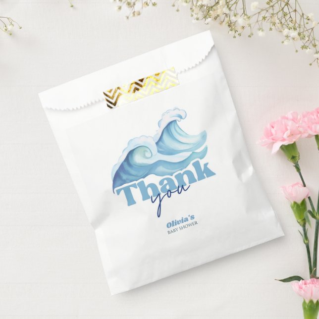 Sachets En Papier Bébé à bord Merci Baby shower (Scellé)