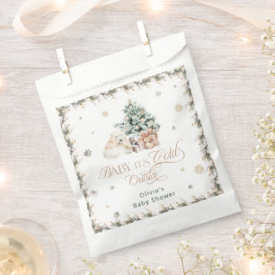 Sachets En Papier Bébé c'est froid dehors mignon Baby shower d'ours 